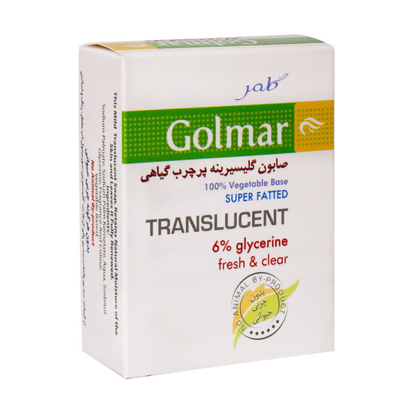  صابون گلیسیرینه پرچرب گیاهی گلمر مناسب پوست خشک 100 گرم