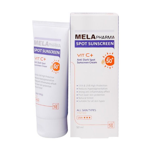  کرم ضد آفتاب ضد لک رنگی SPF 50 ملافارما مای فارما 50 میلی لیتر
