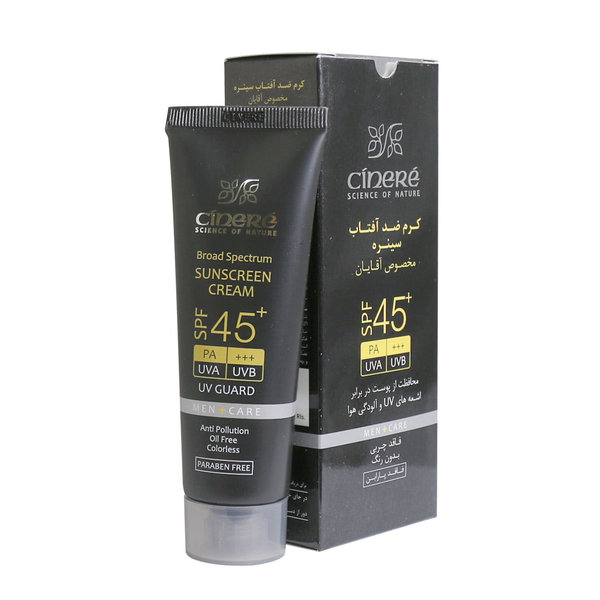  کرم ضد آفتاب آقایان سینره SPF45 حجم 50 میلی لیتر