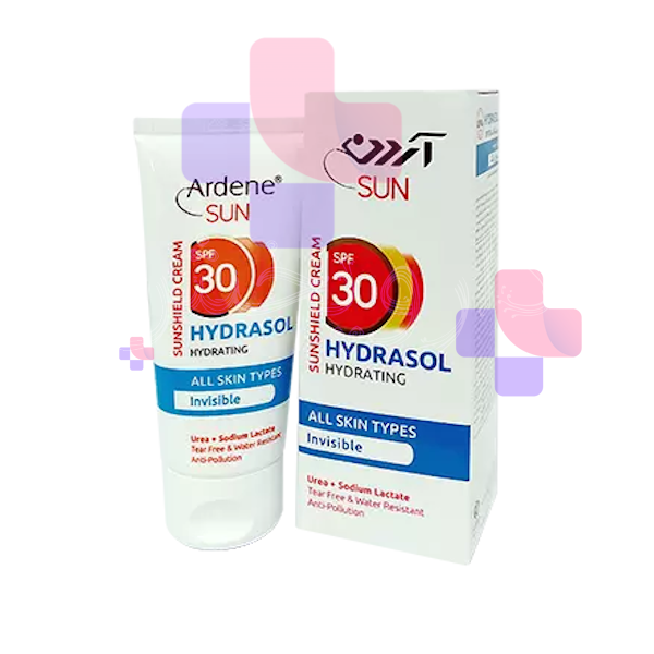 کرم ضد آفتاب SPF30 مرطوب کننده انواع پوست بدون رنگ 50 گرمی آردن