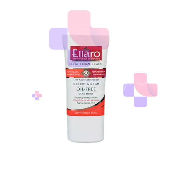 کرم ضد آفتاب SPF50 فاقد چربی بی رنگ 40 میلی لیتر الارو