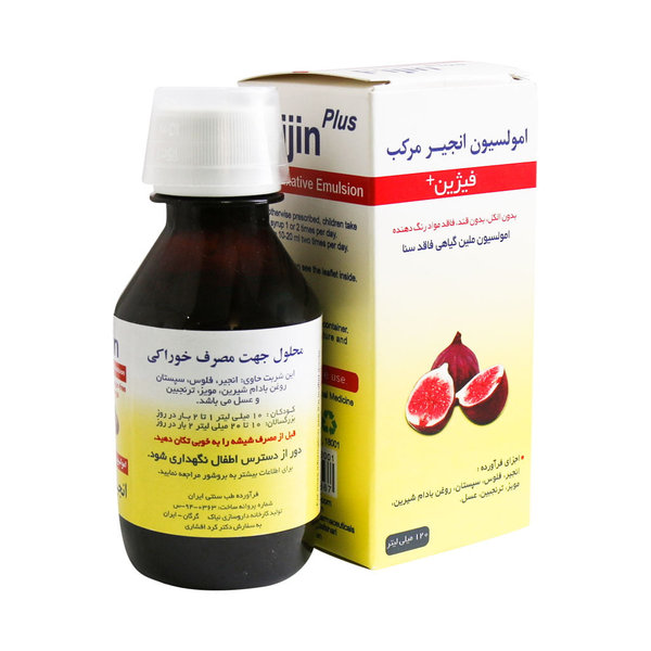  شربت انجیر مرکب فیژین پلاس نیاک 120 میلی لیتر